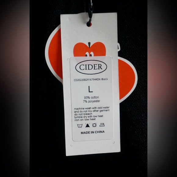 CIDER Black Denim Side Split Midi Skirt - Picture 6 of 6